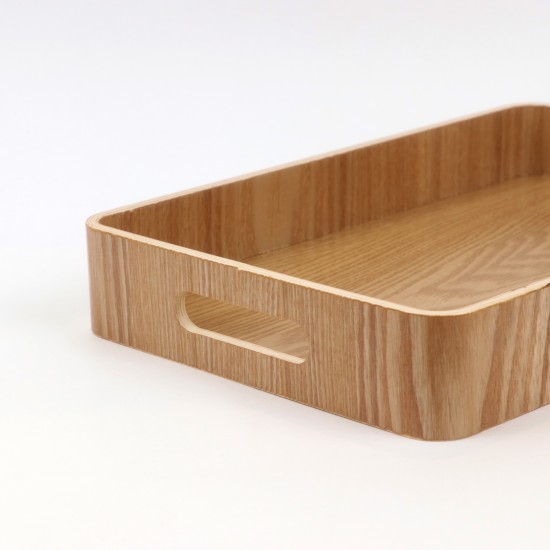 3-piece wooden tray set