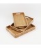 3-piece wooden tray set