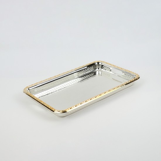 Serving tray and gold frame