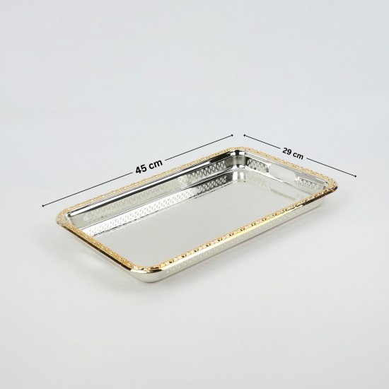 Serving tray and gold frame