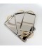 Serving tray set with metal frame and gold handles, 3 sizes