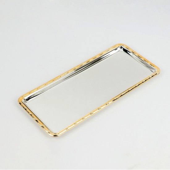Serving tray and gold frame