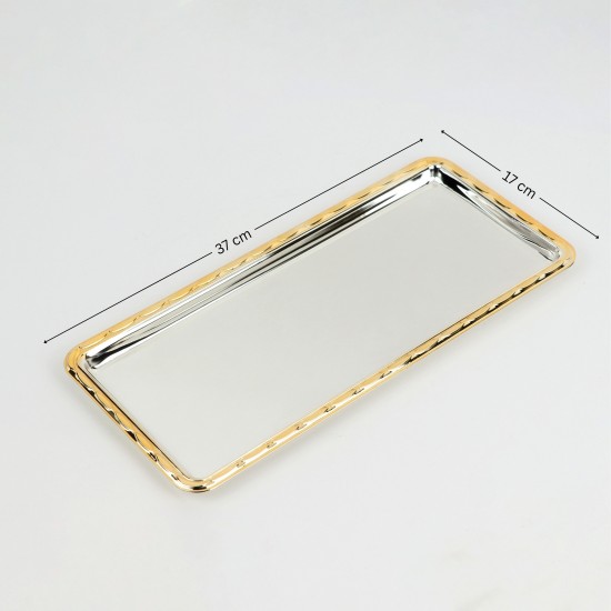 Serving tray and gold frame