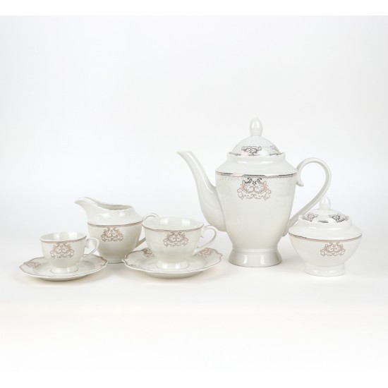 Luxury decorative porcelain dinnerware set, 60 pieces - for 6 people