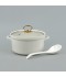 Classic porcelain soup set with gold stand, 15 pieces
