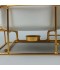 Classic porcelain soup set with gold stand, 15 pieces