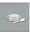 Classic porcelain soup set with gold stand, 15 pieces