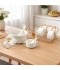 Classic porcelain soup set with gold stand, 15 pieces