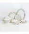 Luxury 70-Piece Porcelain Dinner Set - Classically Elegant Pattern, Serves 12