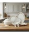 Luxury 70-Piece Porcelain Dinner Set - Classically Elegant Pattern, Serves 12