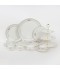 Luxury 105-piece dinnerware set – white design with an elegant gold frame Luxury 105-piece dinnerware set – white design with an elegant gold frame