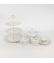 Luxury 105-piece dinnerware set – white design with an elegant gold frame Luxury 105-piece dinnerware set – white design with an elegant gold frame