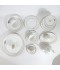 Luxury 105-piece dinnerware set – white design with an elegant gold frame Luxury 105-piece dinnerware set – white design with an elegant gold frame