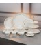 Luxury 105-piece dinnerware set – white design with an elegant gold frame Luxury 105-piece dinnerware set – white design with an elegant gold frame