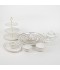 Luxury 105-piece dinnerware set – white design with an elegant gold frame
