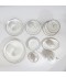 Luxury 105-piece dinnerware set – white design with an elegant gold frame