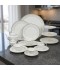 Luxury 105-piece dinnerware set – white design with an elegant gold frame