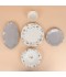 Luxury porcelain dinnerware set with a floral pattern – 26 pieces
