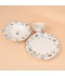 Luxury porcelain dinnerware set with a floral pattern – 26 pieces