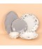 Luxury porcelain dinnerware set with a floral pattern – 26 pieces