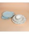 Luxury porcelain dinnerware set with a floral pattern – 26 pieces