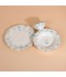 Luxury porcelain dinnerware set with a floral pattern – 26 pieces