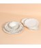 Luxury porcelain dinnerware set with a floral pattern – 26 pieces