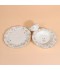Luxury porcelain dinnerware set with a floral pattern – 26 pieces