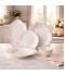 Luxury porcelain dinnerware set with a floral pattern – 26 pieces