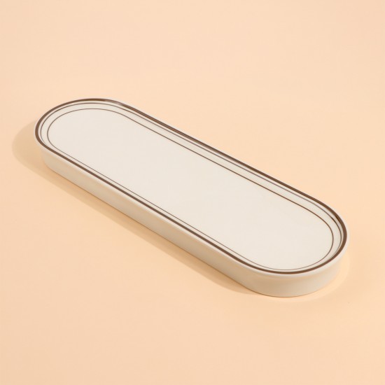 Modern melamine plate - 12 x 35 cm - 2M1M300637