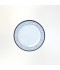 Luxury melamine serving plate with blue decoration - 23 cm
