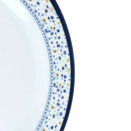 Luxury melamine serving plate with blue decoration - 23 cm
