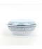 Luxury melamine serving plate with a blue decorative lid - 25*7.5 cm
