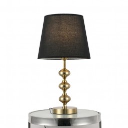 Matte gold and black table lamp