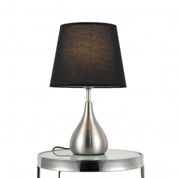 Silver and black table lamp