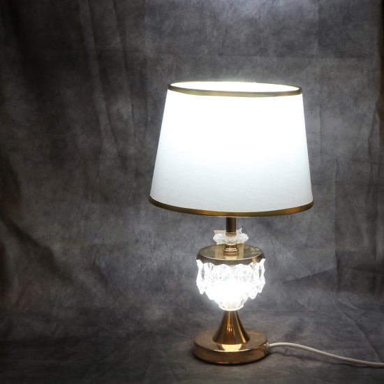 Gold and white acrylic table lamp, 43 cm Gold and white acrylic table lamp, 43 cm
