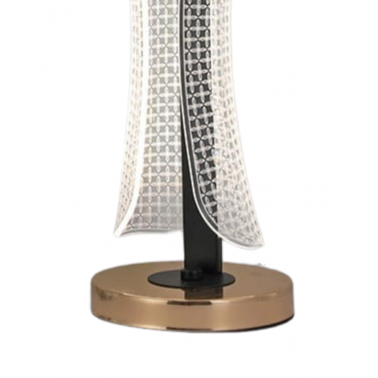 Gold and black acrylic table lamp, 35 cm Gold and black acrylic table lamp, 35 cm
