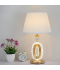 Gold and white acrylic table lamp, 53 cm Gold and white acrylic table lamp, 53 cm