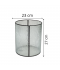 Black Round Wastebasket and Tissue Box Set - Frosted Glass Black Round Wastebasket and Tissue Box Set - Frosted Glass