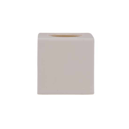 Square beige acrylic tissue box - 13*13 cm