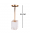 Gold candlestick with acrylic base, square 22.5 cm Gold candlestick with acrylic base, square 22.5 cm