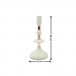 Modern Beige and Gold Candle Holder - 2MM10-31