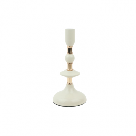 Modern Beige and Gold Candle Holder - 2MM10-31 Modern Beige and Gold Candle Holder - 2MM10-31
