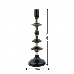 Modern Black and Gold Candle Holder - 2MM10-32