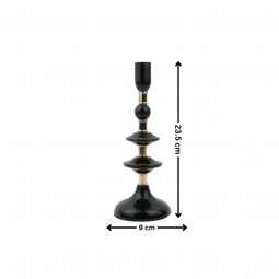 Modern Black and Gold Candle Holder - 2MM10-33