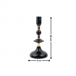Modern Black and Gold Candle Holder - 2MM10-34