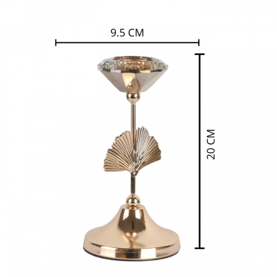 Small steel and crystal candlestick Small steel and crystal candlestick