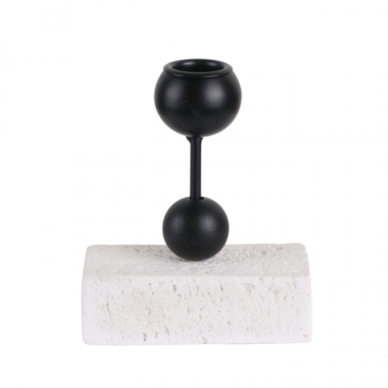 Small rectangular white ceramic candlestick Small rectangular white ceramic candlestick