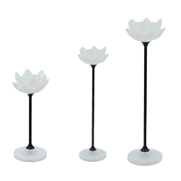 3-Piece Black Candlestick Set - 2UU10-132