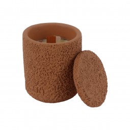 Scented candle, 1 piece, with a ceramic base, in several colors, 11 cm